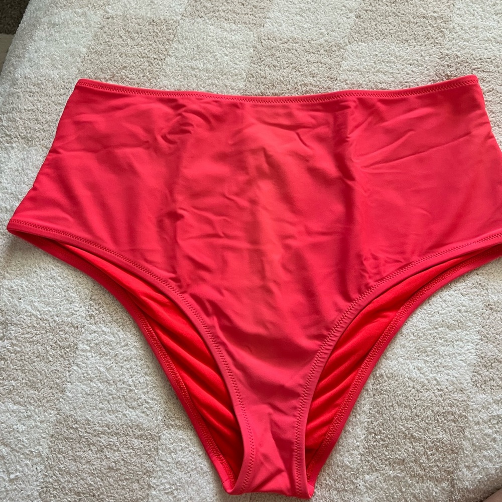 Aerie High-Waisted Red Bikini Bottoms